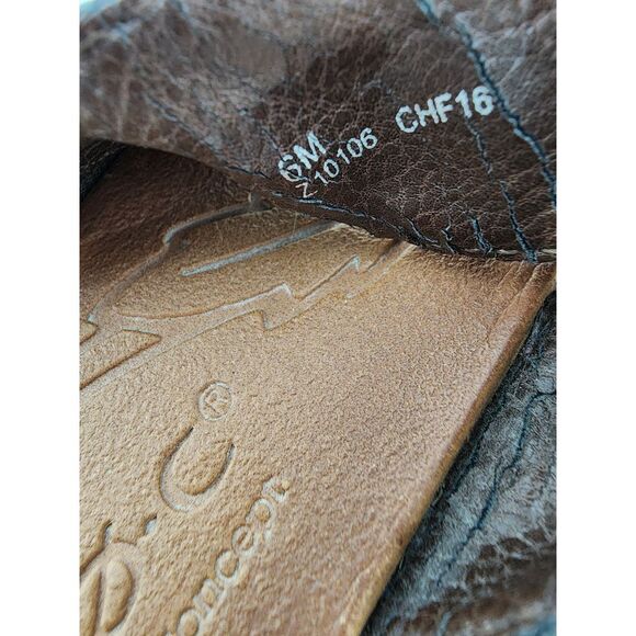 B.O.C. Born O Concept Brown Thong Slip on Striped Sandal‎ Size 6 - Picture 6 of 10